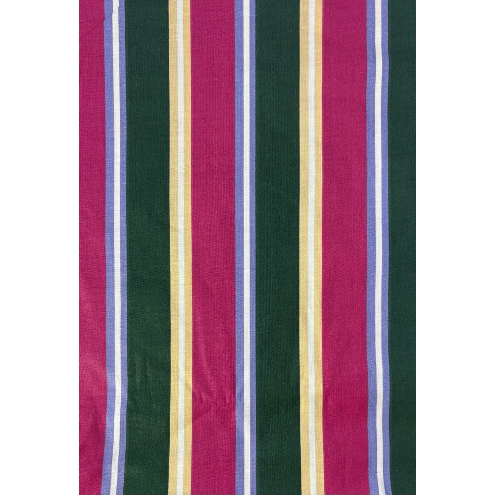 Vintage Multicolor Stripe Chintz Fabric 180"L x 43"W 5 Yards